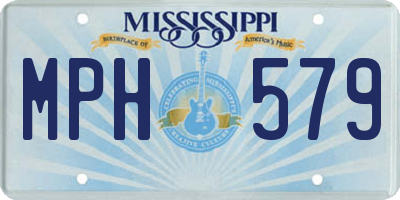 MS license plate MPH579