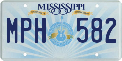 MS license plate MPH582