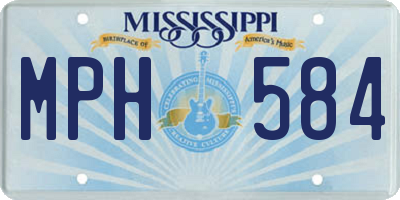 MS license plate MPH584