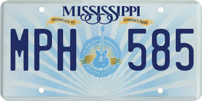 MS license plate MPH585