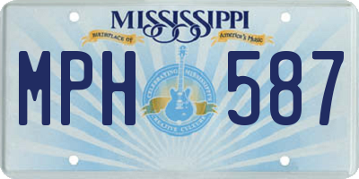 MS license plate MPH587