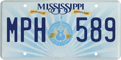 MS license plate MPH589