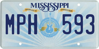 MS license plate MPH593