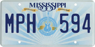 MS license plate MPH594