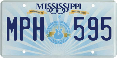 MS license plate MPH595