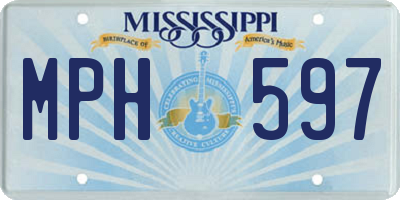 MS license plate MPH597
