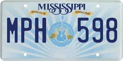 MS license plate MPH598