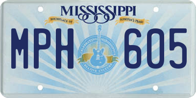 MS license plate MPH605