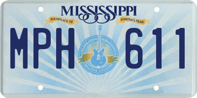 MS license plate MPH611