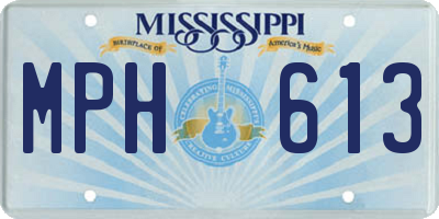 MS license plate MPH613