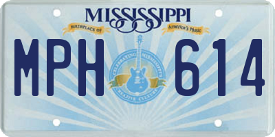 MS license plate MPH614