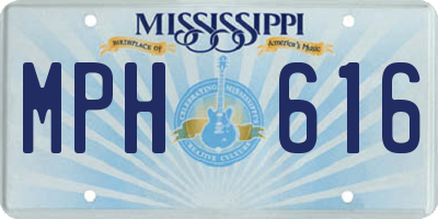 MS license plate MPH616