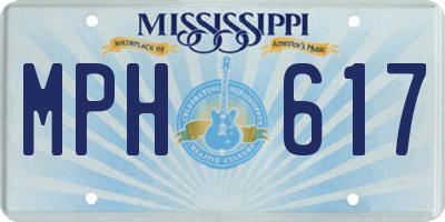 MS license plate MPH617