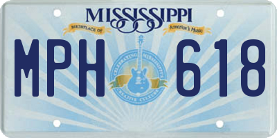 MS license plate MPH618