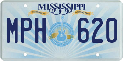 MS license plate MPH620