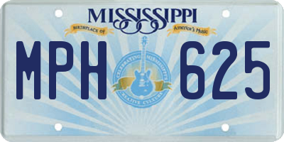 MS license plate MPH625