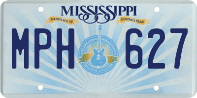 MS license plate MPH627