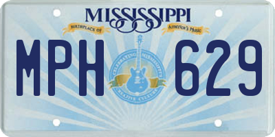 MS license plate MPH629