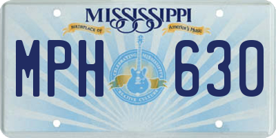 MS license plate MPH630