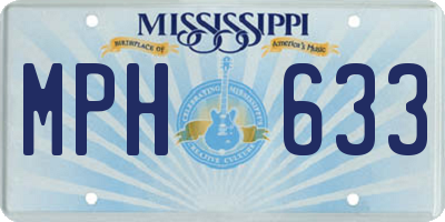 MS license plate MPH633