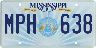MS license plate MPH638
