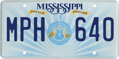 MS license plate MPH640