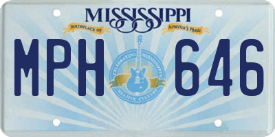 MS license plate MPH646