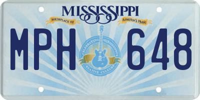 MS license plate MPH648