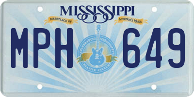 MS license plate MPH649