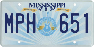 MS license plate MPH651