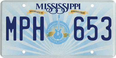 MS license plate MPH653