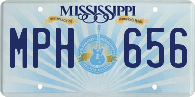 MS license plate MPH656