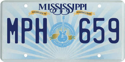 MS license plate MPH659