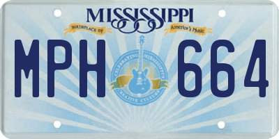 MS license plate MPH664