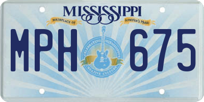 MS license plate MPH675