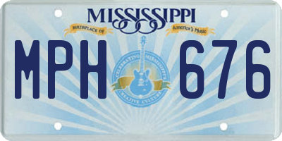 MS license plate MPH676