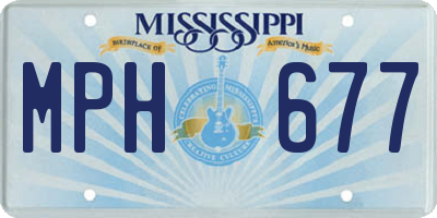 MS license plate MPH677