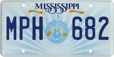 MS license plate MPH682