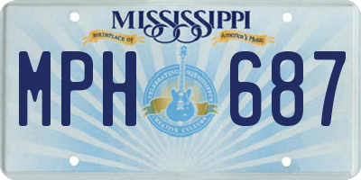 MS license plate MPH687