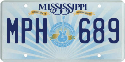 MS license plate MPH689