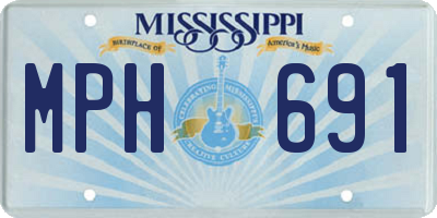 MS license plate MPH691