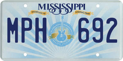 MS license plate MPH692