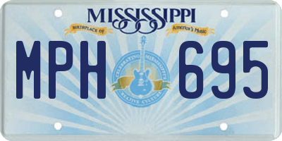 MS license plate MPH695