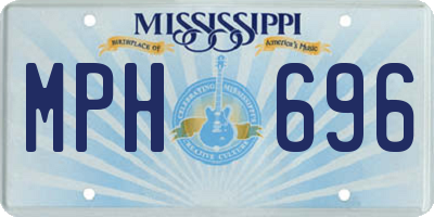 MS license plate MPH696