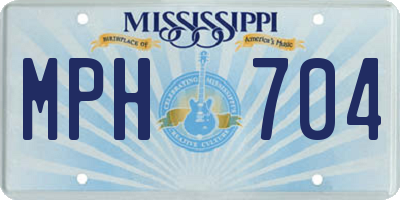 MS license plate MPH704