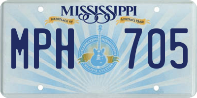 MS license plate MPH705