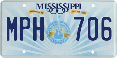 MS license plate MPH706