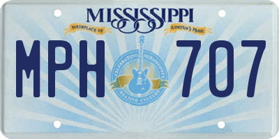 MS license plate MPH707
