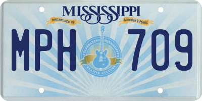 MS license plate MPH709