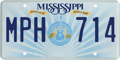 MS license plate MPH714